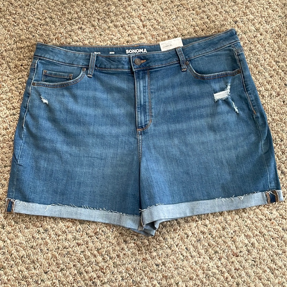 -Women’s Plus Size Sonoma Denim Shorts Size 24W